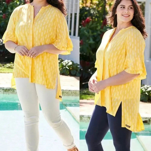 Matilda Jane | Brilliant Daydream Holden Hour Top Ruffle Sleeve V Neck - Picture 2 of 11